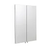 Croydex Dawley White Steel Double Door Mirror Cabinet With FlexiFix