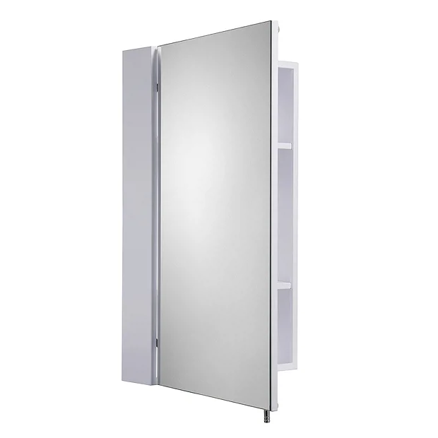 Croydex Finchley Stainless Steel Single Door Mirror Cabinet With FlexiFix 1 Croydex Finchley Stainless Steel Single Door Mirror Cabinet With FlexiFix