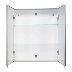 Croydex Finchley Stainless Steel Double Door Mirror Cabinet With FlexiFix -Hudson Reed Sales wc940205 d1