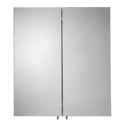 Croydex Finchley Stainless Steel Double Door Mirror Cabinet With FlexiFix -Hudson Reed Sales wc940205 d2