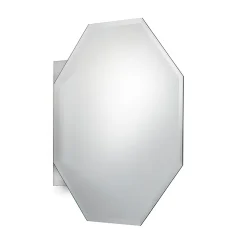 Croydex Favo Octagonal Mirrored Door Cabinet With Bevelled Edging -Hudson Reed Sales wc970005 d3
