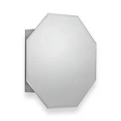 Croydex Favo Octagonal Mirrored Door Cabinet With Bevelled Edging