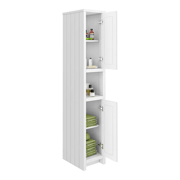 Chatsworth Traditional White Tall Cabinet 3 Chatsworth Traditional White Tall Cabinet - Image 3
